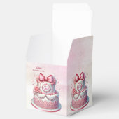 装飾ケーキピンクボウお願いボックス フェイバーボックス (オープン)