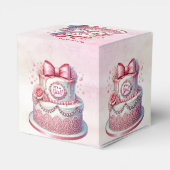 装飾ケーキピンクボウお願いボックス フェイバーボックス (裏面サイド)