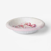 装飾ケーキピンクボウ紙ボウル ペーパーボウル (傾斜あり)