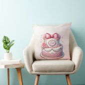 装飾ケーキピンクボウ装飾用クッション クッション (椅子)