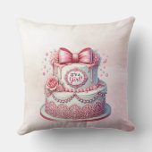 装飾ケーキピンクボウ装飾用クッション クッション (裏面)