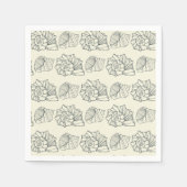 装飾シェルパターン スタンダードカクテルナプキン (正面)