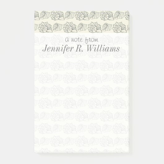 装飾シェルパターン|名前の追加 ポストイット (正面)