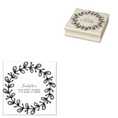 装飾シンプル差出人住所ゴム印 ラバースタンプ (押印)