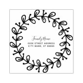 装飾シンプル差出人住所ゴム印 ラバースタンプ (インプリント)