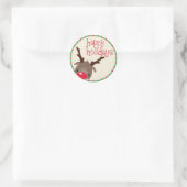 装飾シール::トナカイ ラウンドシール (バッグ)