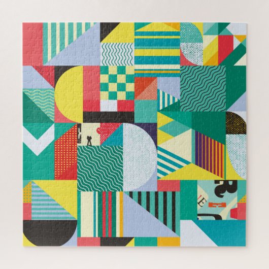 装飾ジオメトリ：ヴィンテージパターン要素 ジグソーパズル (縦)