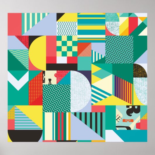 装飾ジオメトリ：ヴィンテージパターン要素 ポスター (正面)