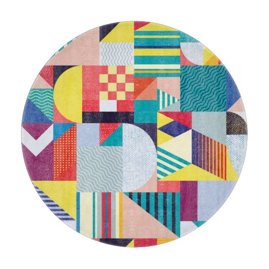 装飾ジオメトリ：ヴィンテージ抽象芸術パターン。 カッティングボード (正面)