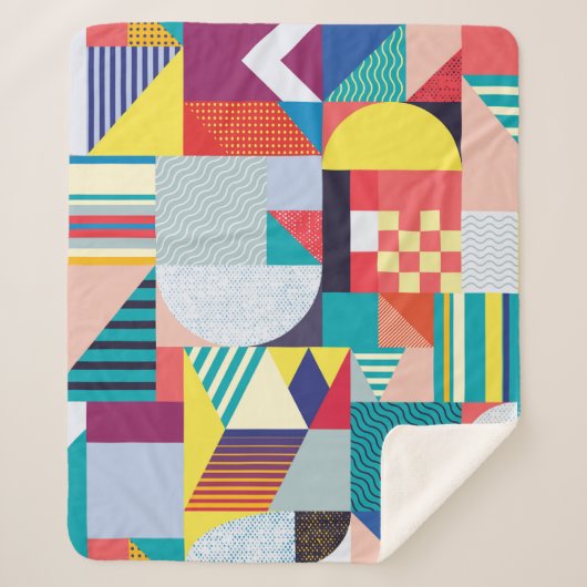 装飾ジオメトリ：ヴィンテージ抽象芸術パターン。 シェルパブランケット (正面)