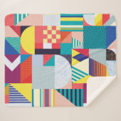 装飾ジオメトリ：ヴィンテージ抽象芸術パターン。 シェルパブランケット (正面(横))