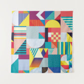 装飾ジオメトリ:ヴィンテージ抽象芸術パターン。 タペストリー (正面(横))