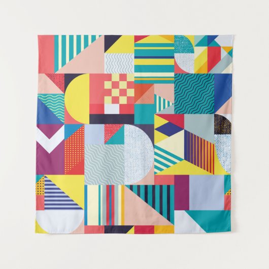 装飾ジオメトリ:ヴィンテージ抽象芸術パターン。 タペストリー (正面)