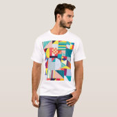 装飾ジオメトリ:ヴィンテージ抽象芸術パターン。 Tシャツ (正面フル)