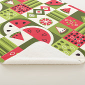 装飾スイカエレメンツアートプリント シェルパブランケット (3/4)