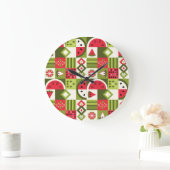 装飾スイカエレメンツアートプリント ラージ壁時計 (ホーム)