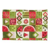 装飾スイカエレメンツアートプリント 枕カバー (裏面)