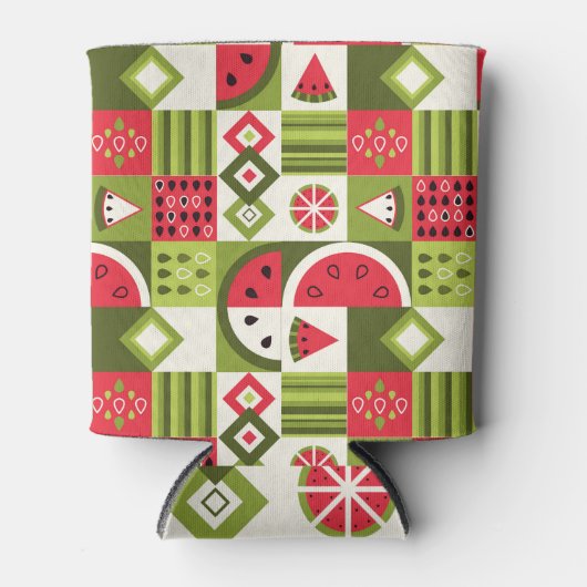 装飾スイカエレメンツアートプリント 缶クーラー (正面)