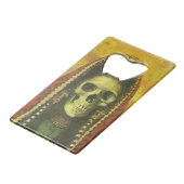 装飾スカルクレジットカードボトルオープナー クレジットカード栓抜き (正面アングル)