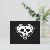 装飾スカルハート ポストカード (スタンド正面)