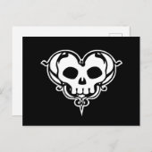 装飾スカルハート ポストカード (正面/裏面)