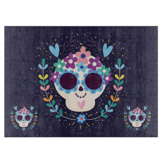 装飾スカル カッティングボード (正面)