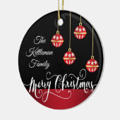 装飾スクリプトクリスマスデザイン セラミックオーナメント (左)