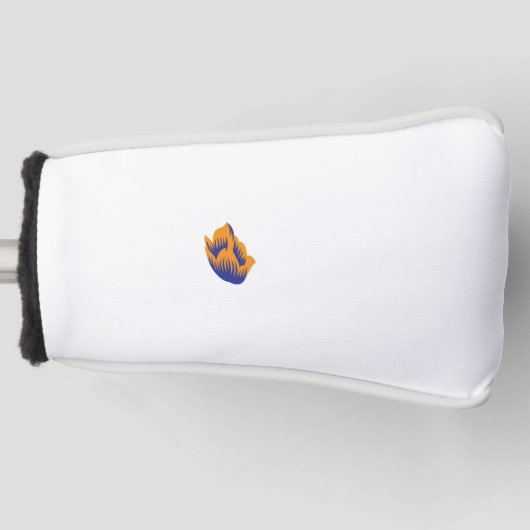 装飾スタイル、ダークブルーグリーン、ガラガラ ゴルフヘッドカバー (正面)