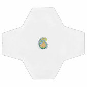 装飾スタイル、ダークブルーグリーン、ガラガラ サッカーボール (フラット)