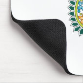 装飾スタイル、ダークブルーグリーン、ガラガラ マウスパッド (コーナー)