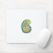 装飾スタイル、ダークブルーグリーン、ガラガラ マウスパッド (マウス)