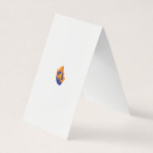 装飾スタイル、ダークブルーグリーン、ガラガラ 名刺 (正面)