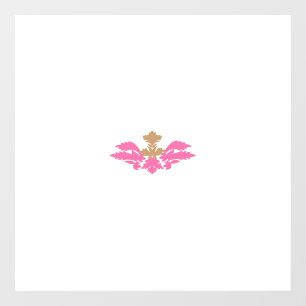 装飾スタイル、ホットピンク、アンティーク真鍮 ウィンドウサイン