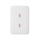 装飾スタイル、ホットピンク、アンティーク真鍮 バスマット (正面縦)