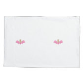 装飾スタイル、ホットピンク、アンティーク真鍮 枕カバー (裏面)