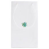 装飾スタイル、ミントクリーム、ファウンテンブルー、ティール（緑がかった色）。 スモールペーパーバッグ (裏面)