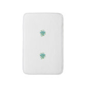 装飾スタイル、ミントクリーム、ファウンテンブルー、ティール（緑がかった色）。 バスマット (正面縦)