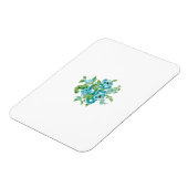 装飾スタイル、ミントクリーム、ファウンテンブルー、ティール（緑がかった色）。 マグネット (左側)