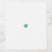 装飾スタイル、ミントクリーム、ファウンテンブルー、ティール（緑がかった色）。 ワインラベル (シングルラベル)