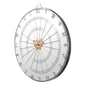 装飾スタイル、鈍いオレンジ、コーネルレッド ダーツボード (正面右)