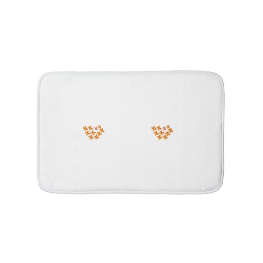 装飾スタイル、鈍いオレンジ、コーネルレッド バスマット (正面)