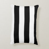 装飾ストライプの白黒のストライプパターン アクセントクッション (裏面(縦))