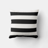 装飾ストライプの白黒のストライプパターン クッション (裏面)