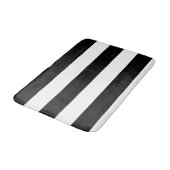 装飾ストライプの白黒のストライプパターン バスマット (アングル)