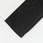 装飾ストライプの白黒のストライプパターン フリースブランケット (角)