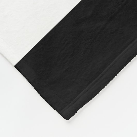 装飾ストライプの白黒のストライプパターン フリースブランケット (角)