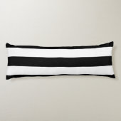 装飾ストライプの白黒のストライプパターン ボディピロー (裏面)
