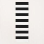 装飾ストライプの白黒のストライプパターン ヨガマット (正面)