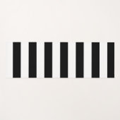 装飾ストライプの白黒のストライプパターン ヨガマット (正面(横))