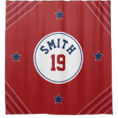 装飾スポーツテーマシャワーカーテン シャワーカーテン (正面)